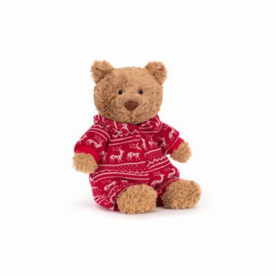 Jellycat Bartholomew Winter Pyjamas Bear UK | 51387IAQT